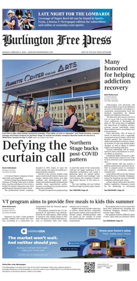 Cover of Burlington Free Press