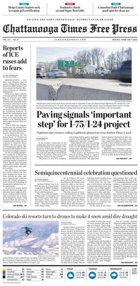 Cover of Chattanooga Times Free Press