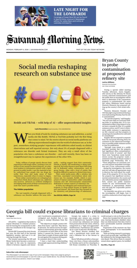 Cover of Savannah Morning News