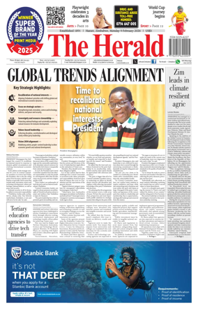 Cover of The Herald (Zimbabwe)