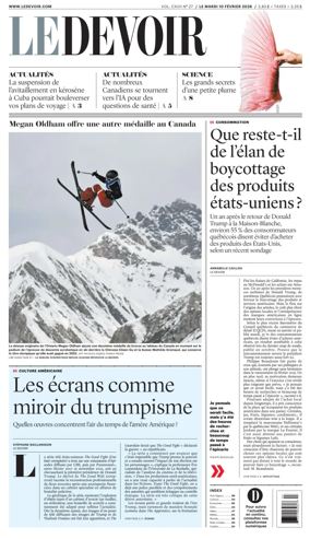 Cover of Le Devoir