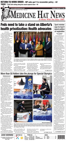 Cover of Medicine Hat News