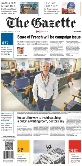 Cover of Montreal Gazette