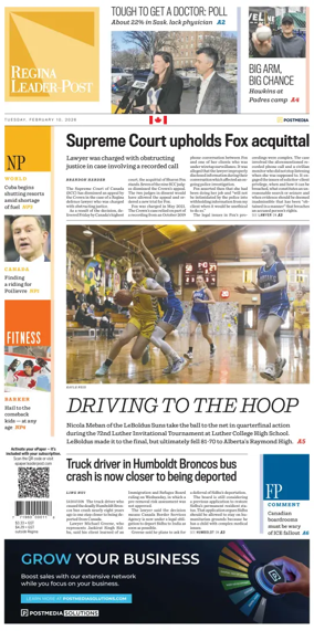 Cover of Regina Leader-Post