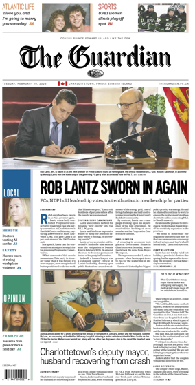 Cover of The Guardian (Charlottetown)