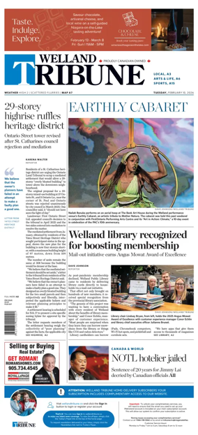 Cover of The Welland Tribune