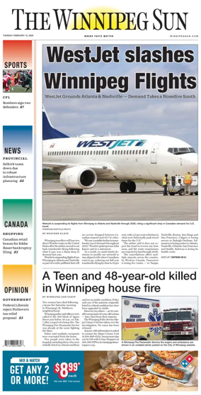 Cover of Winnipeg Sun