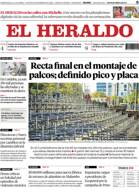 Cover of El Heraldo (Colombia)