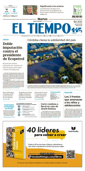 Cover of El Tiempo (Bogota)