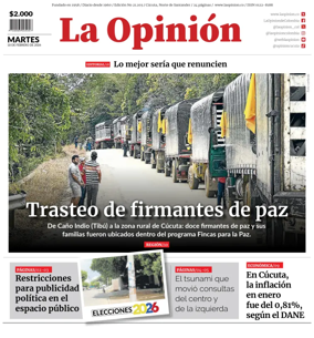 Cover of La Opinion