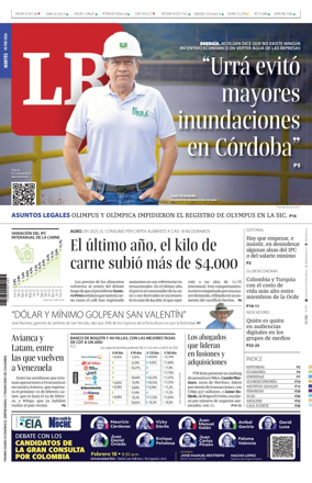 Cover of La Republica (Colombia)