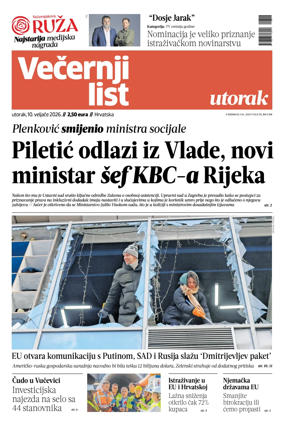 Cover of Vecernji list - Hrvatska