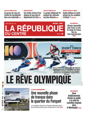 Cover of La Republique du Centre (Orleans - Loiret))
