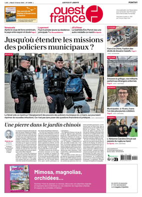 Cover of Ouest France (Pontivy)