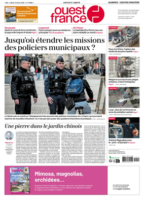 Cover of Ouest-France (Quimper Centre-Finistere)