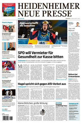 Cover of Heidenheimer Neue Presse