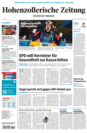 Cover of Hohenzollerische Zeitung