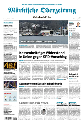 Cover of Markische Oderzeitung Oderland-Echo