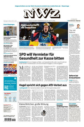 Cover of NWZ – Neue Wurttembergische Zeitung