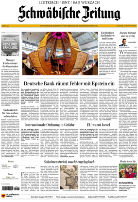 Cover of Schwabische Zeitung (Leutkirch / Isny / Bad Wurzach)