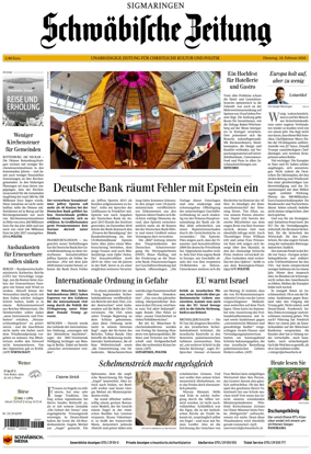 Cover of Schwabische Zeitung (Sigmaringen)