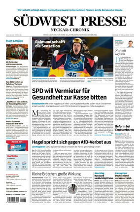 Cover of SUDWEST PRESSE - Neckar-Chronik
