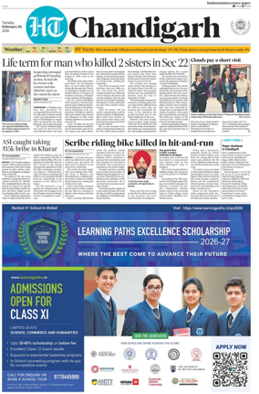 Cover of Hindustan Times (Chandigarh) - Live