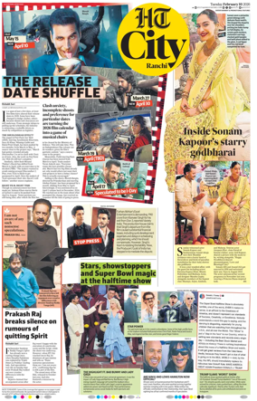 Cover of Hindustan Times (Ranchi) - Live
