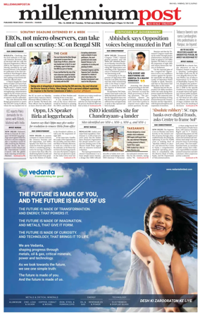 Cover of Millennium Post (Kolkata)