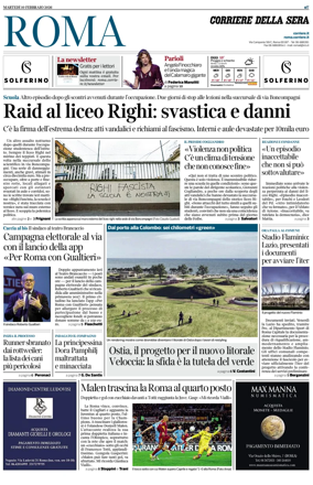Cover of Corriere della Sera (Roma)