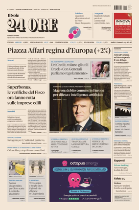 Cover of Il Sole 24 Ore