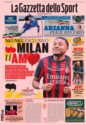 Cover of La Gazzetta dello Sport