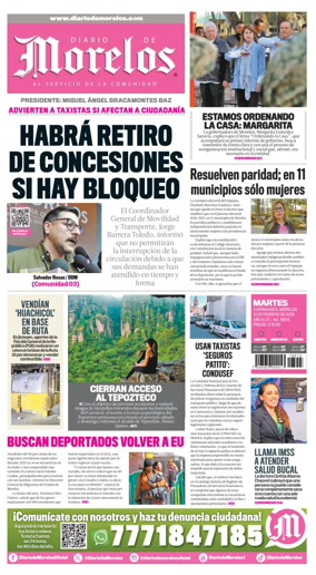 Cover of Diario de Morelos