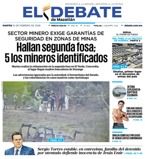 Cover of El Debate de Mazatlan