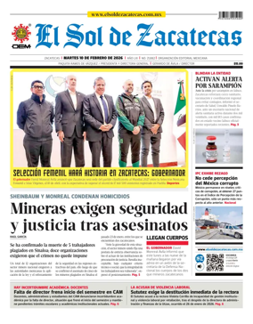 Cover of El Sol de Zacatecas