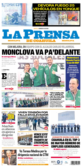 Cover of La Prensa de Coahuila