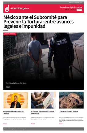 Cover of Sin Embargo Opinion