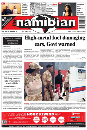 Cover of The Namibian
