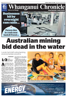 Cover of Whanganui Chronicle