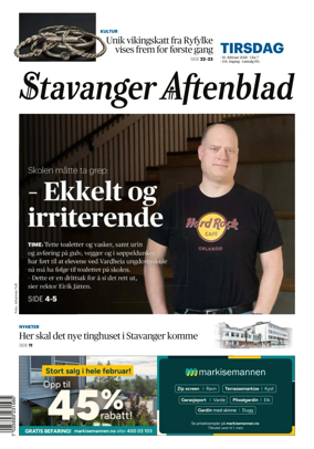 Cover of Stavanger Aftenblad