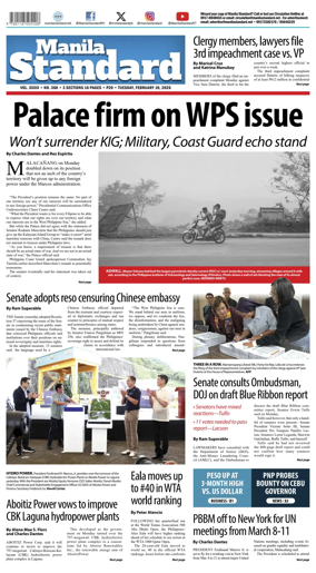 Cover of Manila Standard