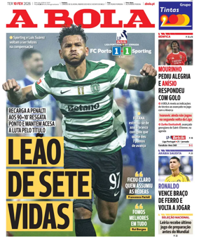 Cover of A BOLA (Portuguese)