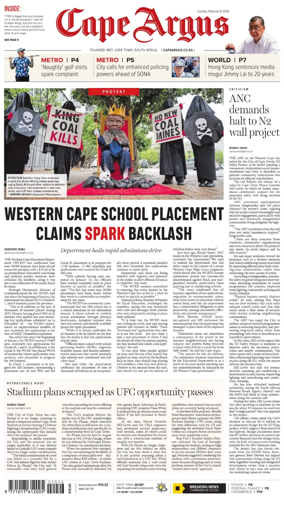 Cover of Cape Argus (PM Edition)