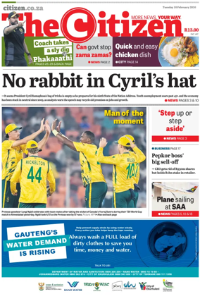 Cover of The Citizen (Gauteng)