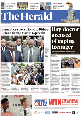 Cover of The Herald (South Africa)