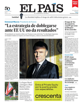 Cover of EL PAIS primera edicion