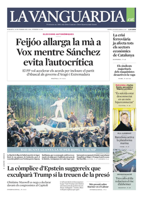 Cover of La Vanguardia (Catala)