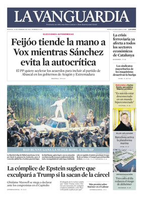 Cover of La Vanguardia
