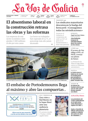 Cover of La Voz de Galicia (Deza)