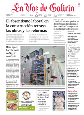 Cover of La Voz de Galicia (Vigo)